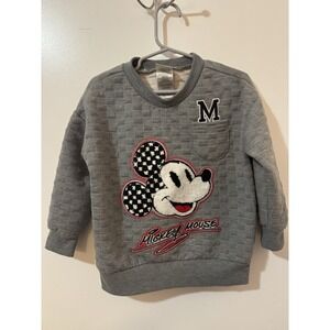 Disney Mickey Mouse Gray Sweatshirt Size 3T Vintage